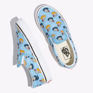 Vans Erkek Çocuk Kaykay Ayakkabısı Floatie Sharks Slip-On Mavi/Beyaz | 75491-359